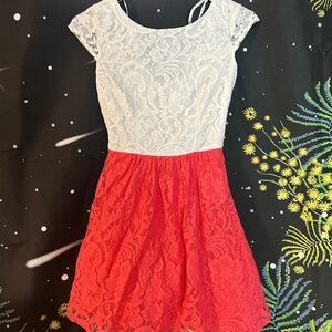 B. Darlin Lace Mini Dress